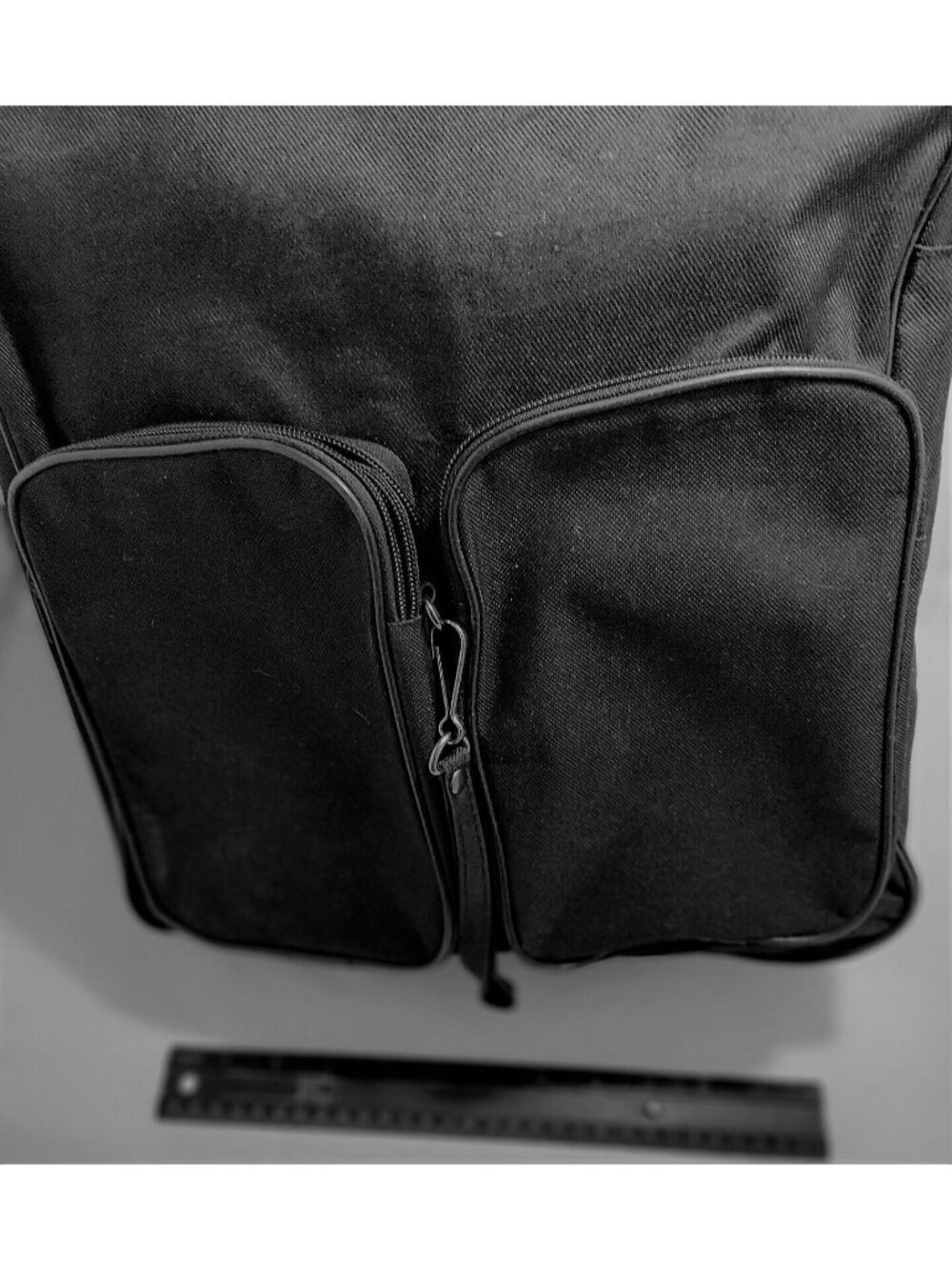 Unisex Sports Bag Black Tote Shoulder Casual Messenger Book Bag Zipper Pockets - Picture 3 of 5
